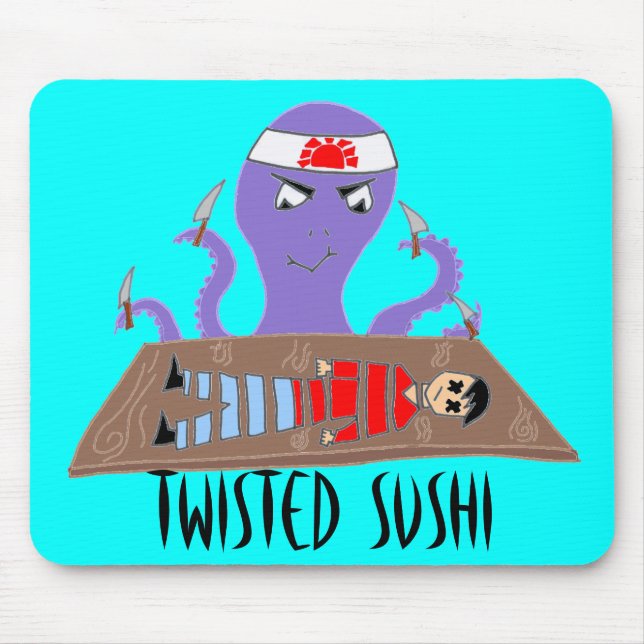 Verdrehte Sushi Mousepad (Vorne)