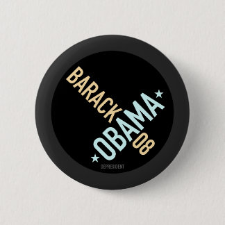 Verdrehter Barack Obama 08 Knopf Button
