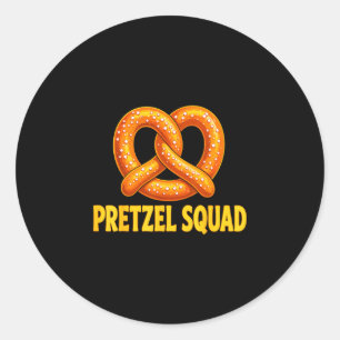 Verdrehter Brezel-Liebhaber-Trupp Runder Aufkleber