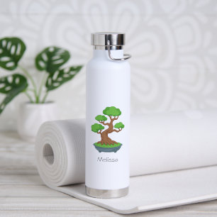 Verdrehter japanischer Bonsai-Baum mit individuell Trinkflasche