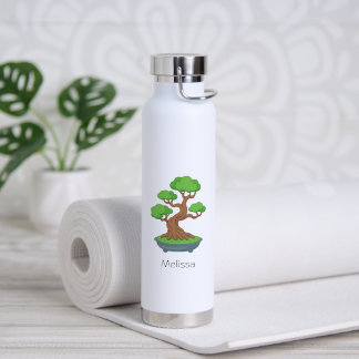 Verdrehter japanischer Bonsai-Baum mit individuell Trinkflasche