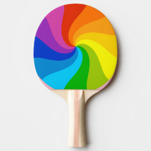 Verdrehter Regenbogen Tischtennis Schläger