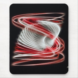 Verdrehtes 1 Rot Mousepad