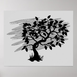 Verdrehtes Pflänzchen Poster