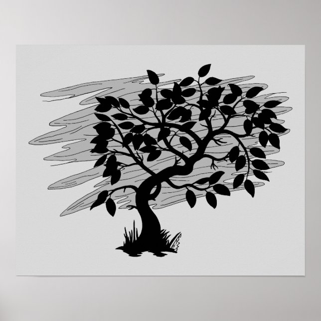 Verdrehtes Pflänzchen Poster (Vorne)