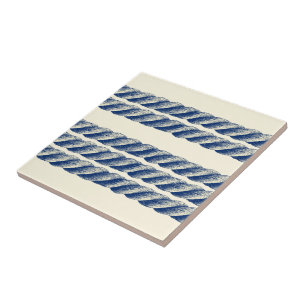 Verdrehtes Sisals-nautischseil Stripes Muster Fliese