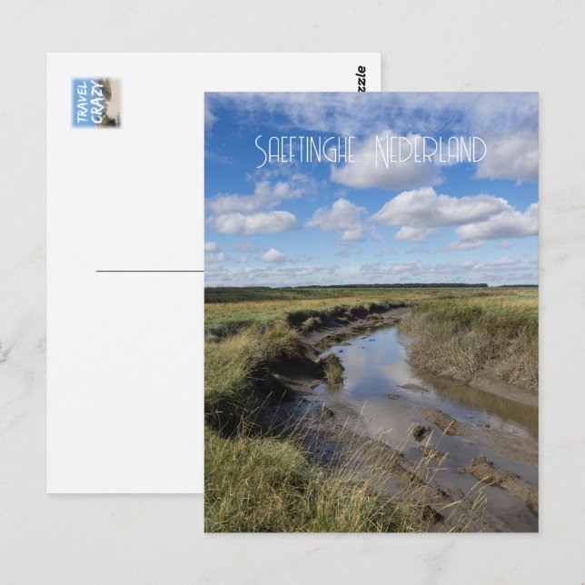 Verdronken Land van Saeftinghe, Niederlande Postkarte (Vorne/Hinten)