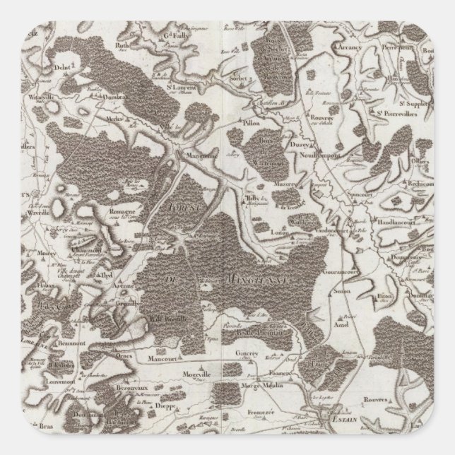 Verdun Quadratischer Aufkleber (Vorderseite)