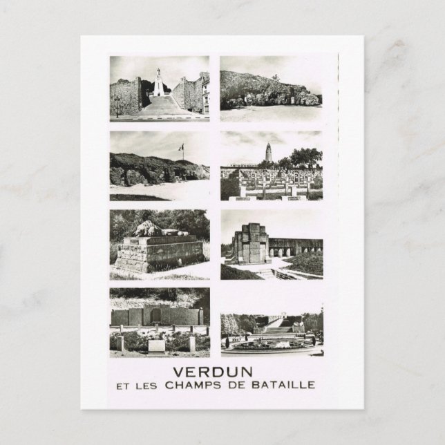 Verdun und die Schlachtfelder Postkarte (Vorderseite)