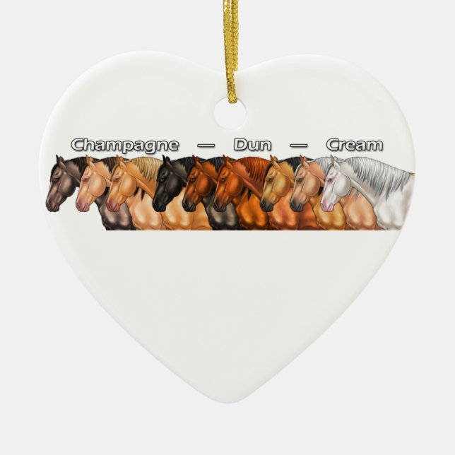 Verdünnte Pferde Keramik Ornament (Vorne)