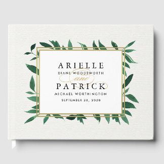 Verdure Aquarelle Botanique Mariage Livre d'or