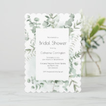 Verdure Aquarelle Bridal Shower Invitations