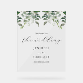 Verdure Botanique Aquarelle Mariage Bienvenue