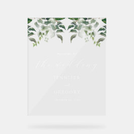 Verdure Botanique Aquarelle Mariage Bienvenue