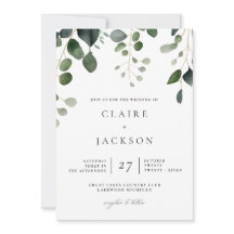 Verdure et Eucalyptus Faire-part de mariage modern