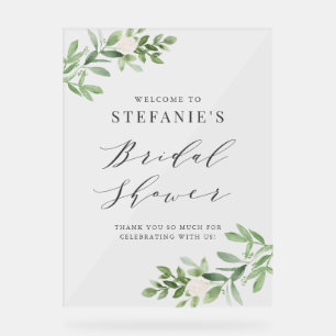 Verdure et Fleurs Blanches Fête de Mariage Gris