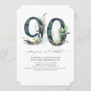 Verdure et or 90e anniversaire Invitation CR