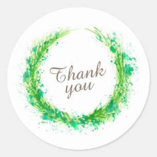 Verdure merci mariage ou occasions autocollants