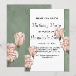 verdure tendance Anniversaire Invitation