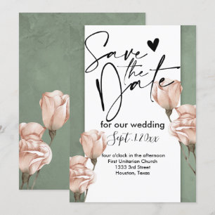 verdure tendance enregistrer la date invitation