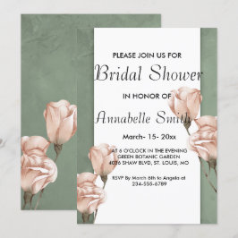 verdure tendance Nuptiale Douche Invitation