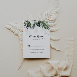 Verdure tropicale Mariage floral blanc RSVP