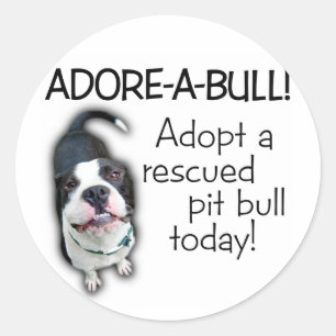 Verehren-EIN-Stier Pitbull! Runder Aufkleber