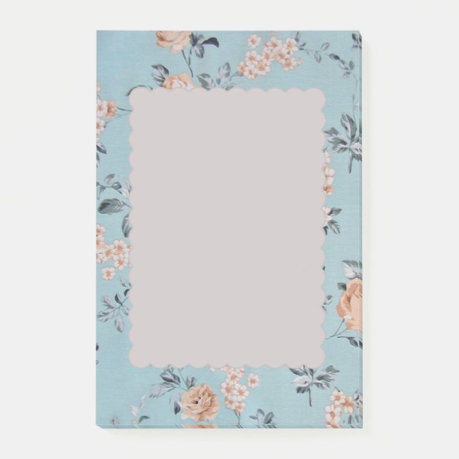 Verehrende Blumen - Post-it Notizen 4"x6" Hochzeit (Vorderseite)