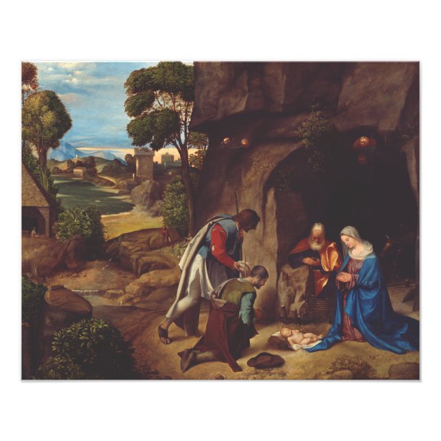 Verehrung der Hirten durch Giorgione Fotodruck (Vorne)