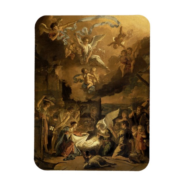 Verehrung der Hirten Feine Kunst Weihnachten Magnet (Vertikal)
