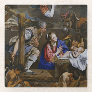 Verehrung der Hirten - Juan Bautista Maino Glasuntersetzer