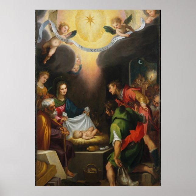 Verehrung der Hirten - Ludvica Cigoli Poster (Vorne)