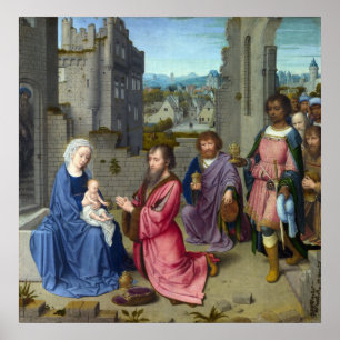 Verehrung der Könige - Gerard David - c1475 Poster