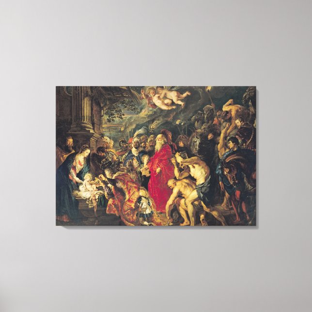 Verehrung der Magi, 1610 Leinwanddruck (Vorderseite)