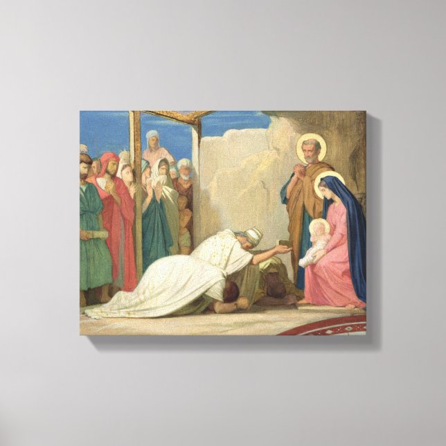 Verehrung der Magi, 1857 Leinwanddruck (Vorderseite)