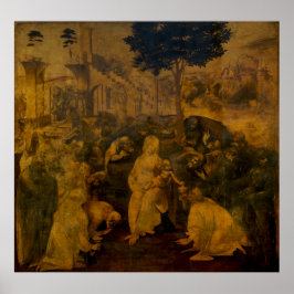 Verehrung der Magi durch Leonardo da Vinci (groß) Poster