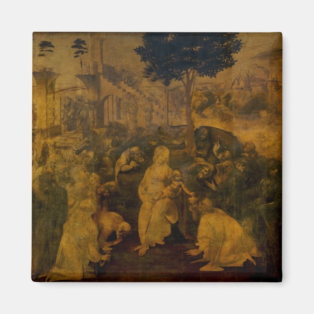 Verehrung der Magi durch Leonardo da Vinci Magnet (Vorne)