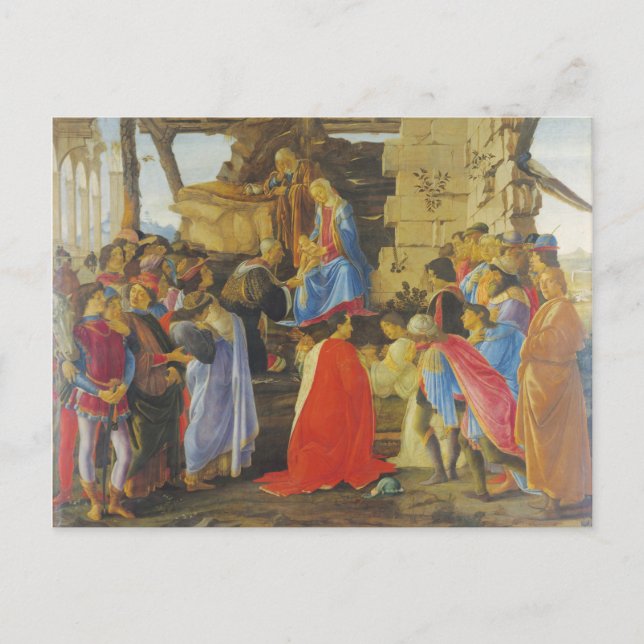 Verehrung der Magi durch Sandro Botticelli 1475 Postkarte (Vorderseite)