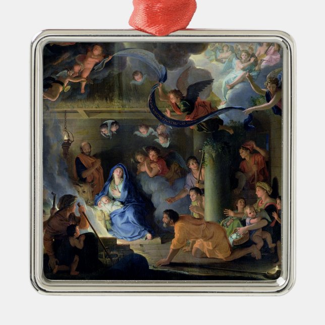 Verehrung der Schäfer, 1689 Silbernes Ornament (Vorne)