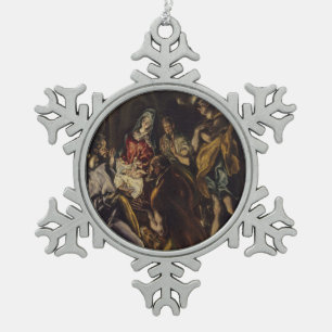 Verehrung der Schäfer Schneeflocken Zinn-Ornament