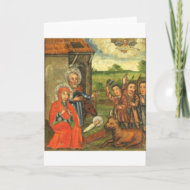 Verehrung der Schäfer-Ukrainer-Ikone Karte (Vorderseite)