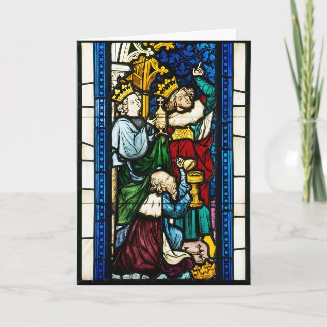 Verehrung der Weise-Weihnachtskarte Feiertagskarte (Vorderseite)
