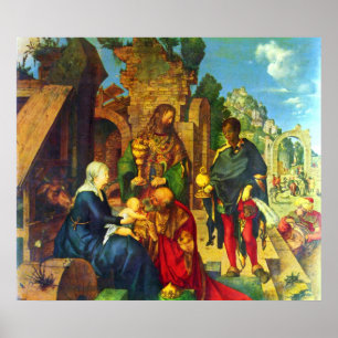 Verehrung der Weisen - Albrecht Durer - c1504 Poster