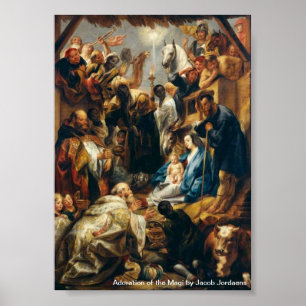 Verehrung der Weisen durch Jordaens Poster
