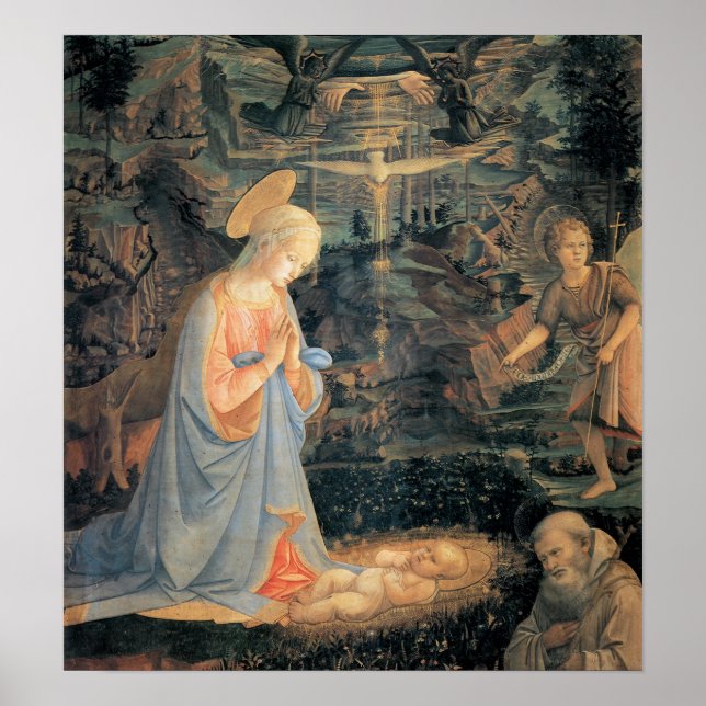 Verehrung des Kindes - Lippi Poster (Vorne)