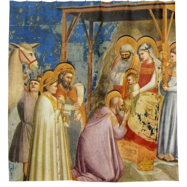 Verehrung des Magi 1305 Giotto Duschvorhang (Vorderseite)