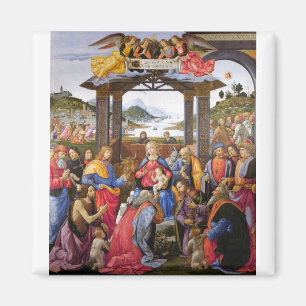 Verehrung des Magi - Domenico Ghirlandaio - c14 Magnet