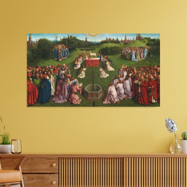 Verehrung des Mystischen Lamms, Das Gent-Altarpiec Leinwanddruck (Insitu (Wohnzimmer))