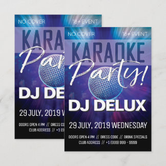 Verein-Flyer des Karaoke-Party-| DJ | Einladung