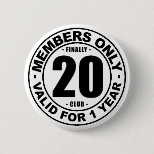 Verein schließlich 20 button